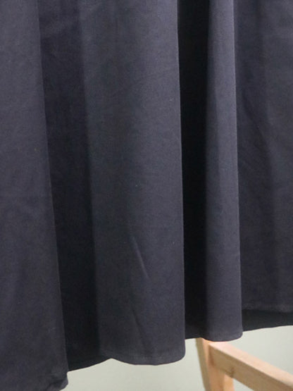 Simple Solid Color Round-Neck Sleeveless Midi Dress