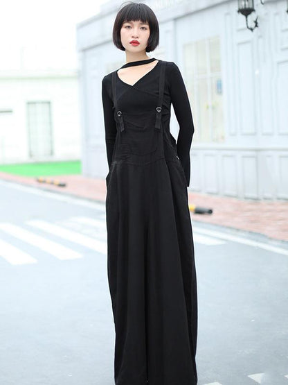 Loose Wide-leg Long Jumpsuits