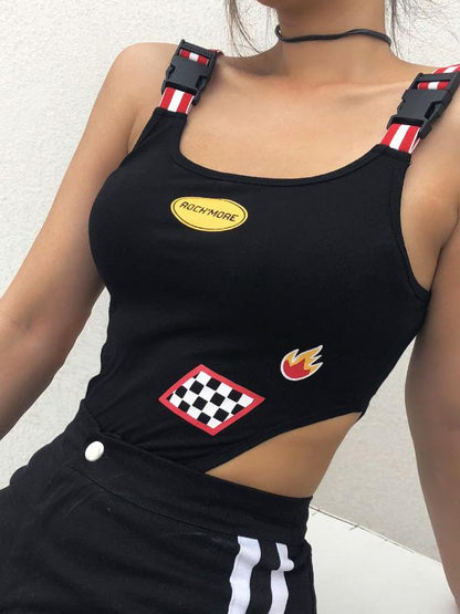 Buckle Graphic Printed Bodysuits