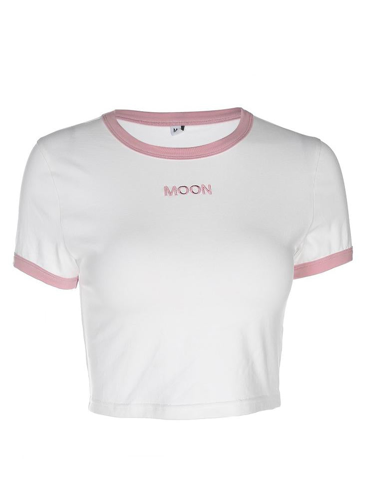 Fashion Letters Printed Wrap T-Shirts Tops