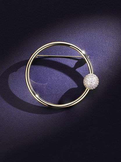 Round Succinct Brooch
