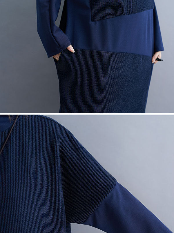 Original Split-Joint Round-Neck Dress