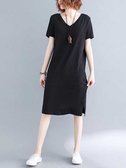 Casual Crossover Strap Neck Long Dress