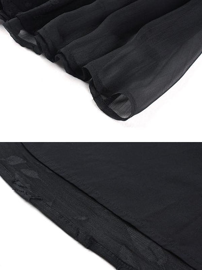 Buykud Soft And Comfortable Casual Leaf Loose Dress
