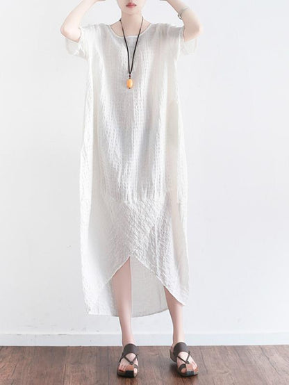 Summer Jacquard Split-joint Split-front Long Dress