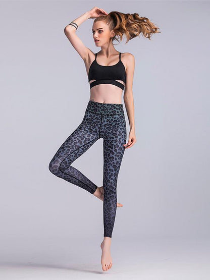 Leopard Printed Wrap Yoga Leggings