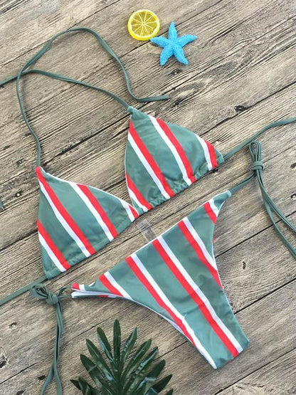 Halter Triangle Knot Side Bikinis Swimwear