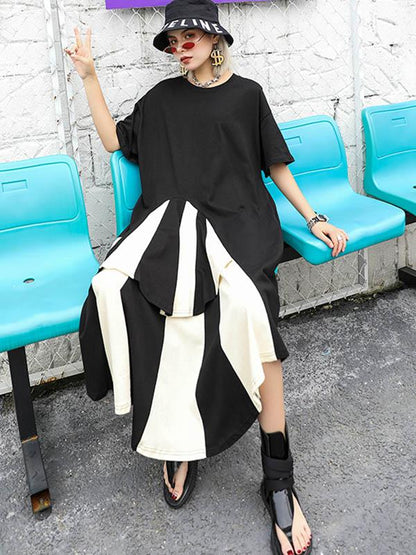 Oversize Asymmetric Long Dress
