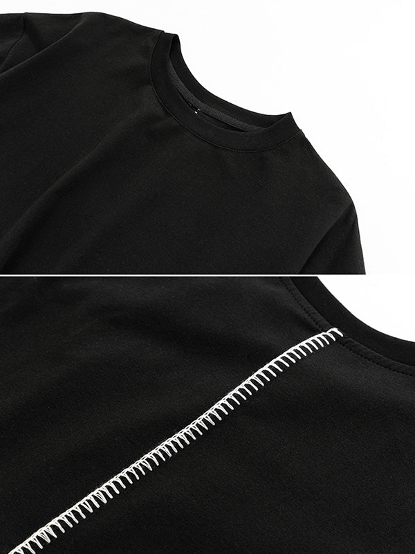 Urban Solid Color Short Sleeve T-Shirts Tops