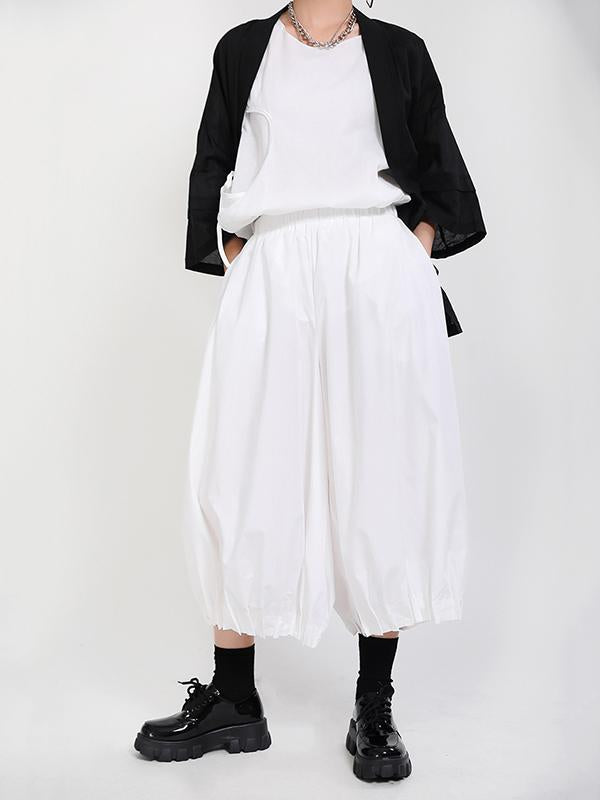 Original Solid Column Wide Leg Pants