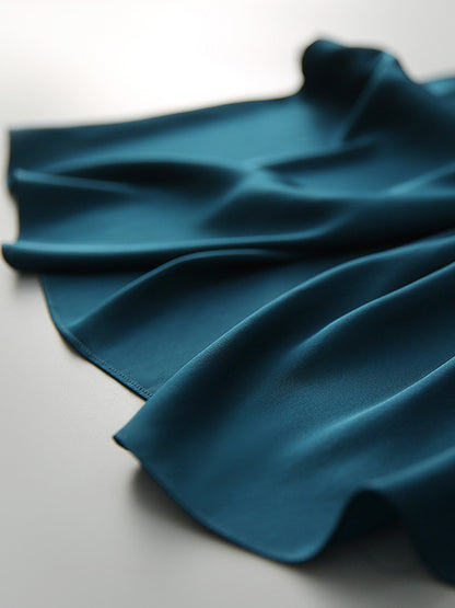 Elegance Blue Tied Cap Sleeve Long Dress