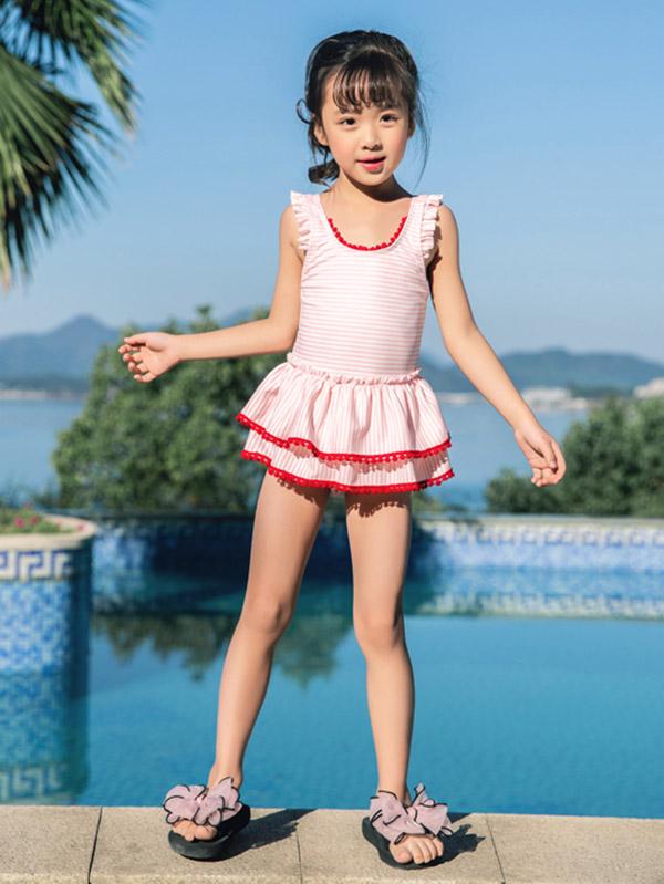 Bowknot Kids Beach Mini Dress