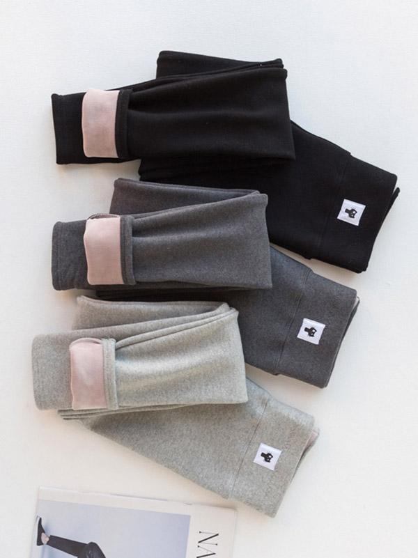 Pure Color Warm Leggings