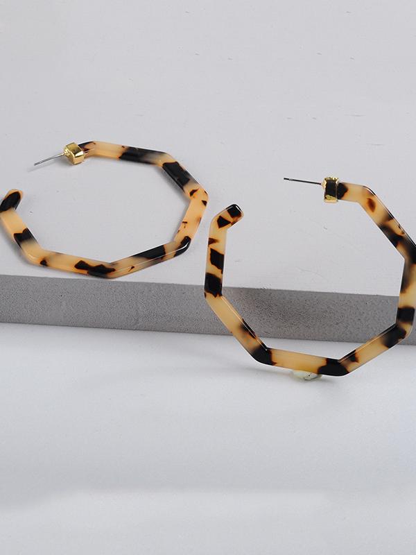 Leopard Geometry Acrylic Eardrop