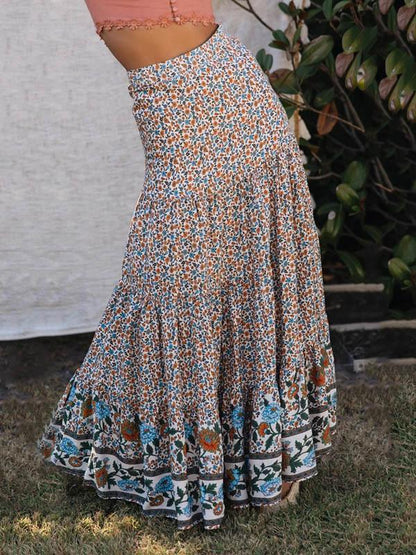 Printed Cotton Casual Skirts Bottoms
