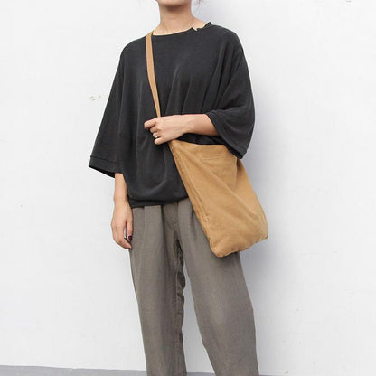 Canvas Simple Crossbody Bag Lightweight Handbag
