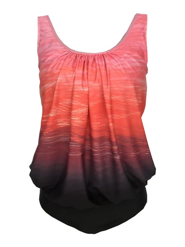 Gradient Plus Size Tankinis Swimwear
