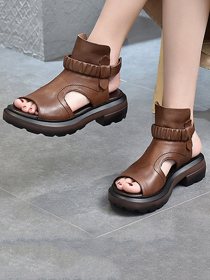 Original Vintage Elasticity Hollow Platform Shoes
