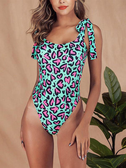Plunging Padded One Piece Swimsuit