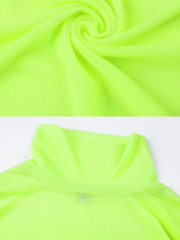 See-Through Green Casual Tee