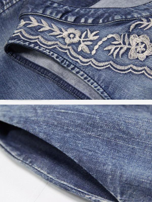 2019 Summer New Vintage Embroidery Falbala  Dress
