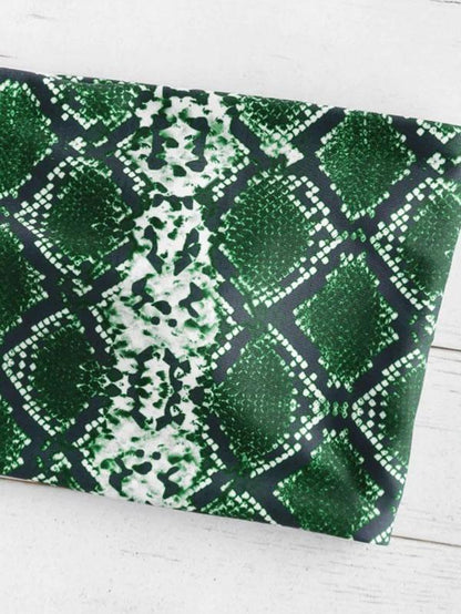 Snakeskin Printed Bandeau Bikinis Swimwear