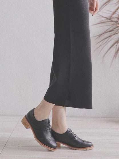 Vintage Solid Leather Shoes