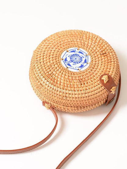 Fresh Forest Style Round Little Bag