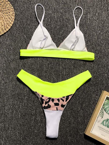Split-joint High Waist Bikini Swimsuit