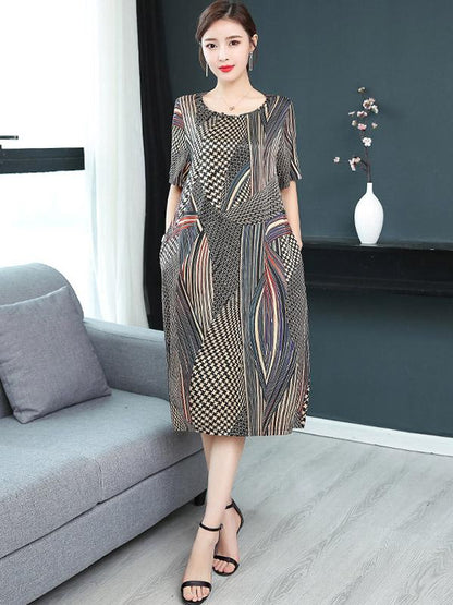 Loose Short Sleeves Dress