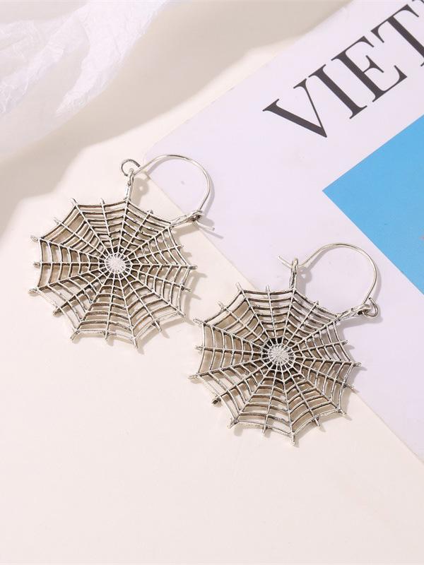 Vintage Openwork Spider Web Earrings