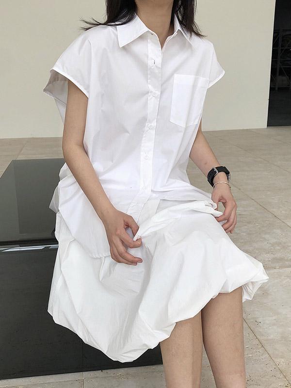 Original Solid Sleeveless Blouses&Shirts Tops