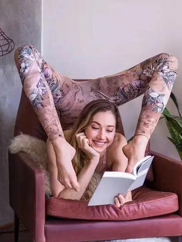 Yoga Printed Elastic Leggings