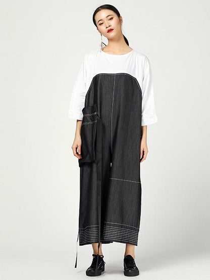 Original Denim Split-joint Jumpsuits