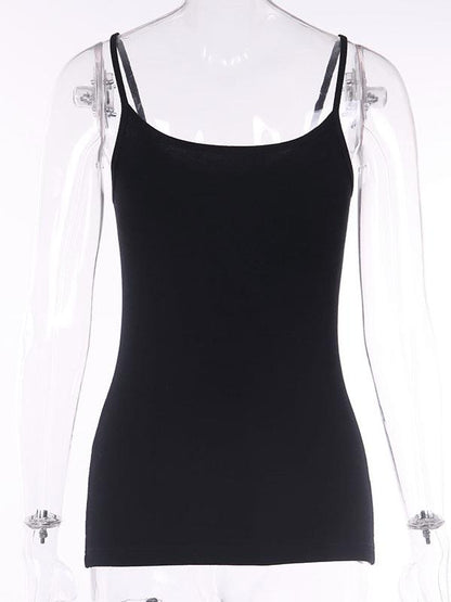 Printed Spaghetti-neck Tanks