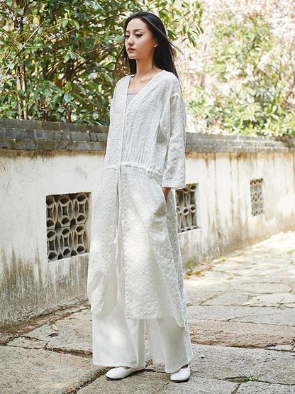 National Cotton Lace-up Light Cover-up