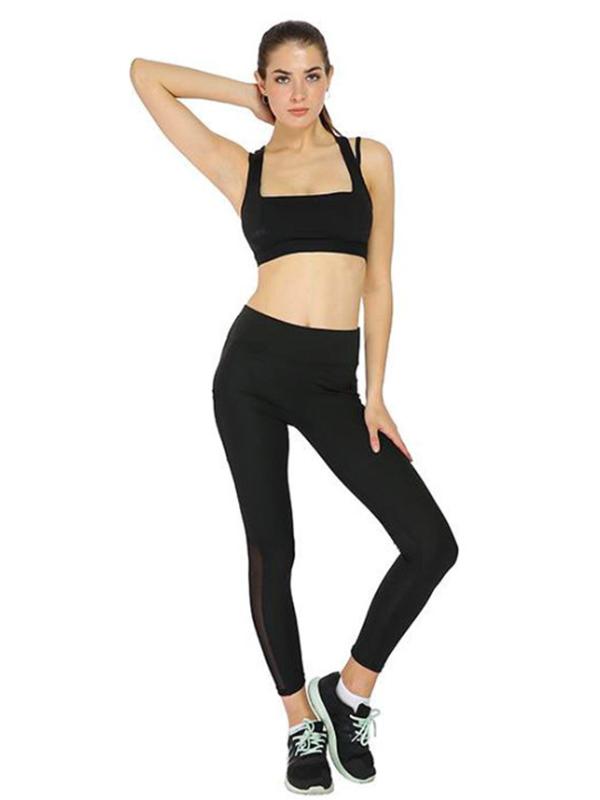 Hollow Pocket-with Split-joint Sports Yoga Leggings