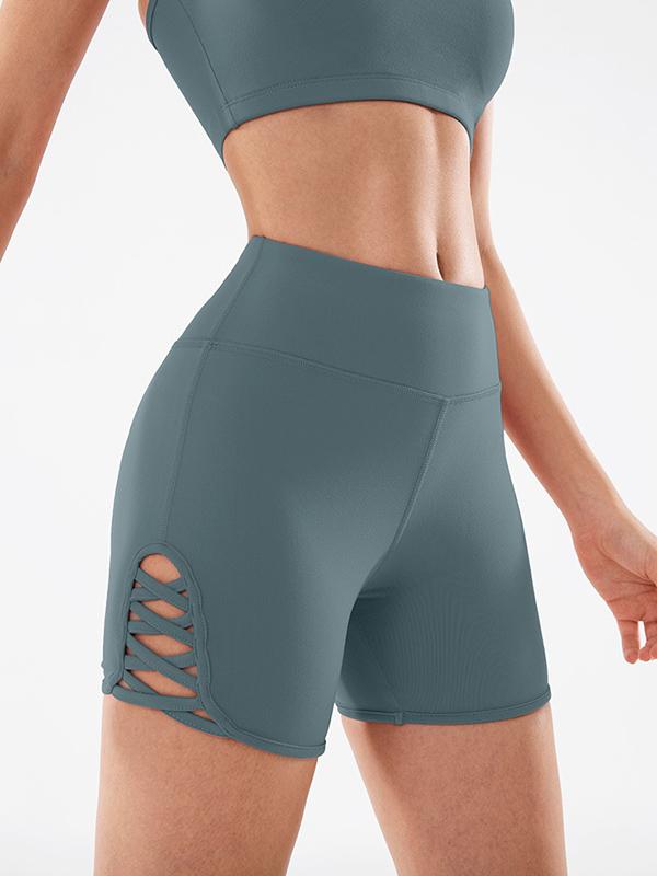 Solid Bandage Quick Dry Yoga Shorts