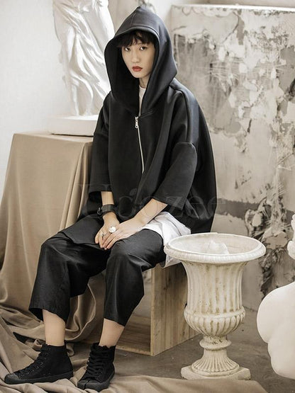 Loose Straight Leg Buttons Pants