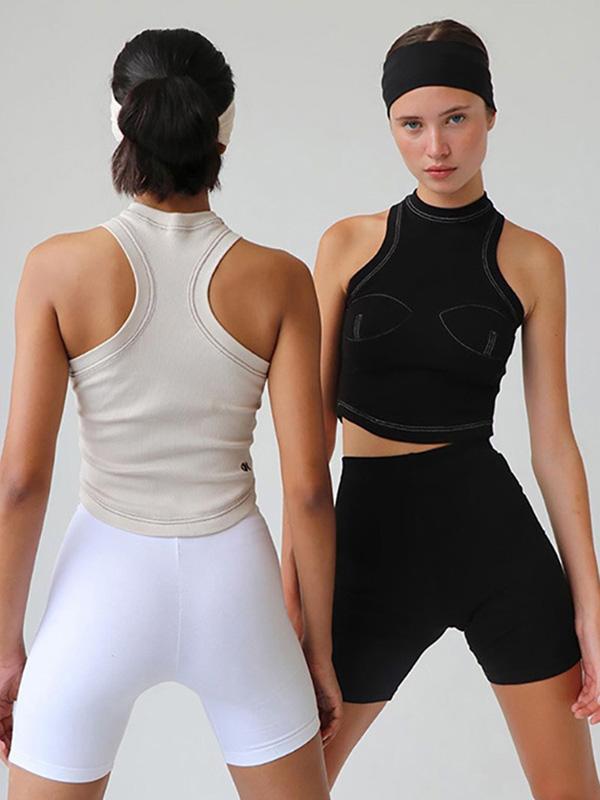 Solid Sleeveless Round-Neck Tank