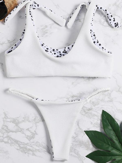 Braided Ribbed Bikini Swimsuit