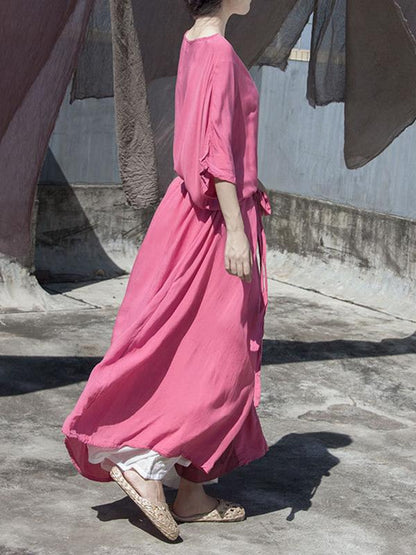 Loose Soft Literary Long Dress
