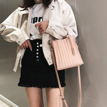 PU Faux Leather Candy Colors  Cute Crossbody Bag