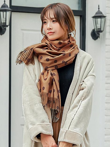 CUTE POLKA PRINTED SCARVES