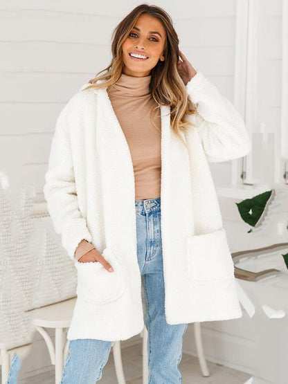 Long Sleeve Lamb Wool Winter Coat Tops