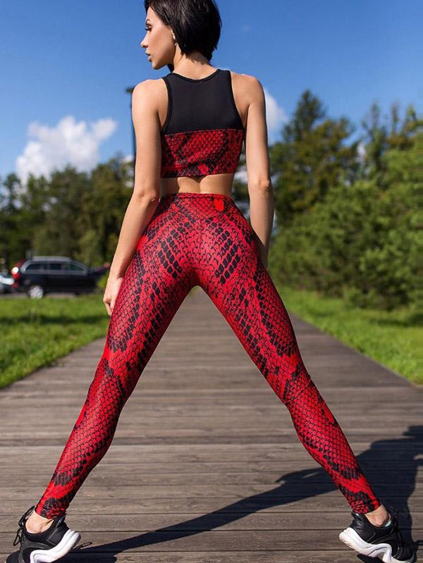 Snake Printed Yoga Leggings