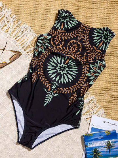Printed Dull Sexy One-piece Swimwear