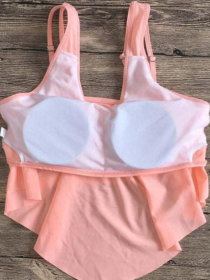 Ruffle High Waisted Tankini Swimsuit