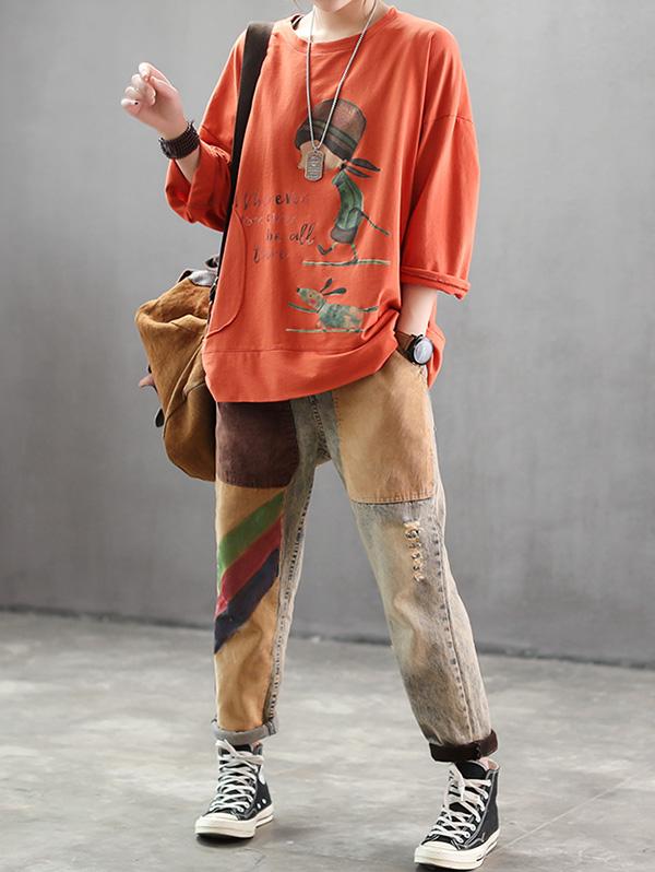 Loose Printed Blouses