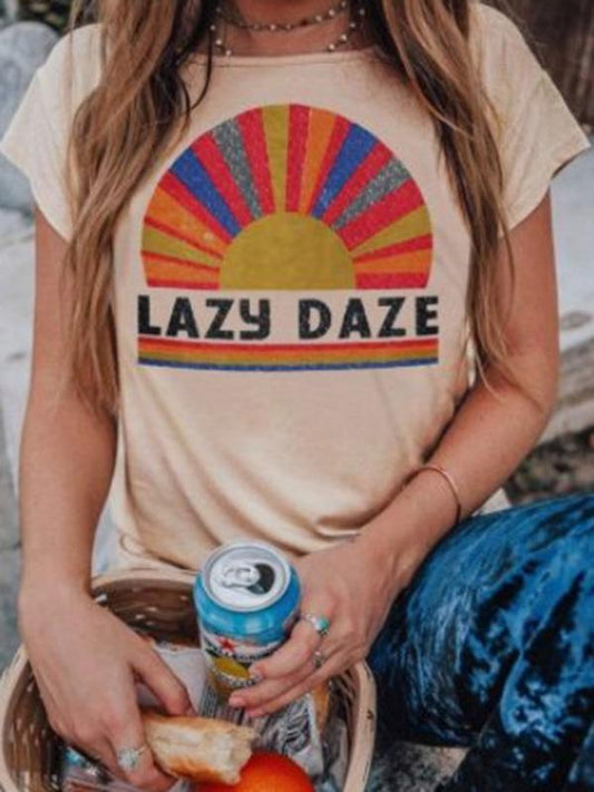 Floral Half Sleeve T-Shirts Tops